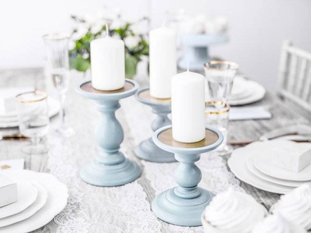 ŚWIECA PIEŃKOWA WOTYWNA BIAŁA PERŁA 6CM 4SZT