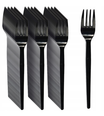 WIDELCE CZARNE WIELORAZOWE MOCNE PLASTIKOWE 50SZT