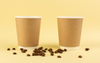 KUBEK PAPIEROWY DWUWARSTWOWY DO KAWY KRAFT/BIAŁY 250ML 25SZT