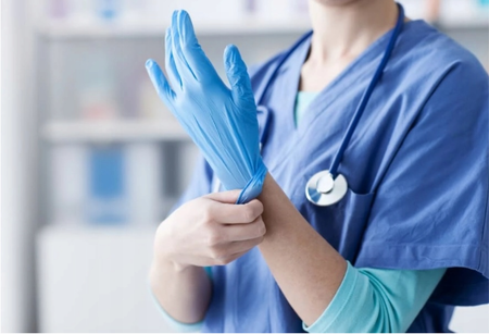 Rękawice nitrylowe nitrylex blue M 100 szt