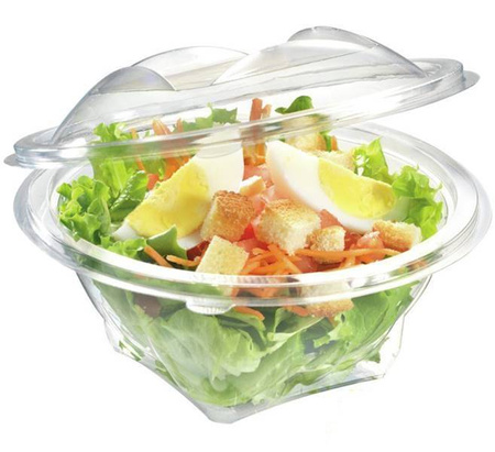 OPAKOWANIE PET NA SAŁATKĘ Z POKRYWKĄ 500ml - 50szt