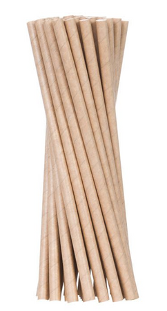 Słomka papierowa prosta KRAFT 6/20 a100szt