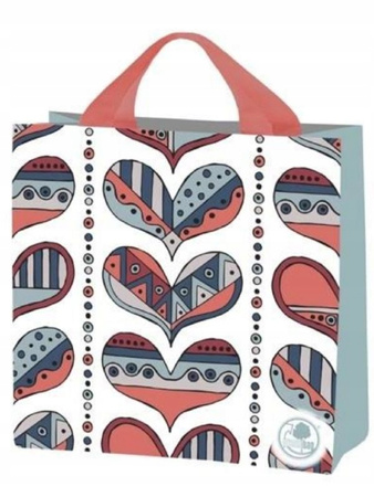 Torba ekologiczna tkana na zakupy SERCA W BOHO mocna gruba recykling 1szt