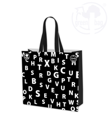 Torba ekologiczna tkana na zakupy ALFABET mocna gruba recykling 1szt