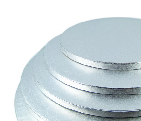 PODKŁAD POD TORT OKRĄGŁY SREBRNY GRUBY fi23cm a1szt