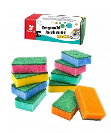 ZMYWAKI GĄBKI KUCHENNE MAXI a10szt