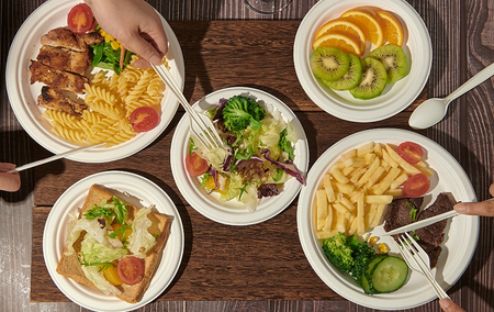 TALERZ ECO Z TRZCINY CUKROWEJ 23cm 50szt