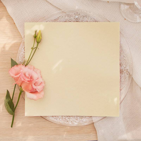 SERWETKI FLIZELINOWE AIRLAID KREMOWE 40x40CM 50SZT