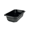  Pojemnik obiadowy, cateringowy połówka do zgrzewu 178x113x40mm, czarny 500ml, niedzielony, gładki op. 80szt