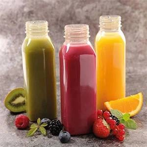 Butelki kwadratowe plastikowe 300ml z nakrętką a10