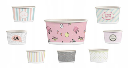 Miska pap. do lodów PASTELLE 245ml 25szt