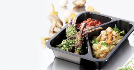 POJEMNIK CATERINGOWY DO ZGRZEWU TRÓJDZIELNY 227x178x50MM 1300ML 50 SZT