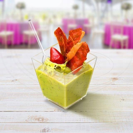 ŁYŻECZKA PLASTIKOWA TRANSPARENTNA 50SZT