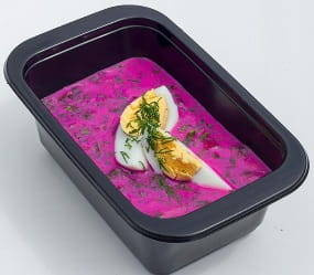 Pojemnik żebrowany do zgrzewu czarny 480ml 100szt