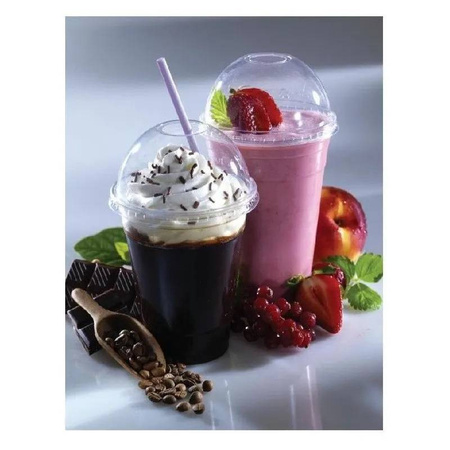 KUBKI PET SMOOTHIE + WIECZKO 300ML 50szt (FI95mm)