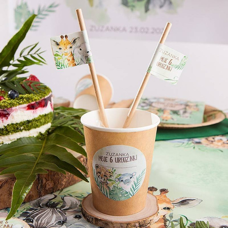 Słomka papierowa prosta KRAFT 8/19.7 a100szt