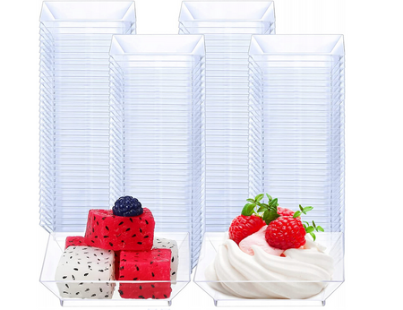 Tacka na przekąski desery FINGERFOOD KARO 13x5cm 24szt