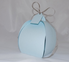 Pudełka na upominek prezent duże niebieskie składane ze wstążką 10sztuk