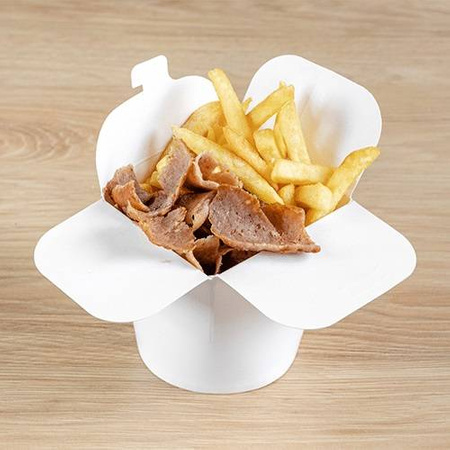 Kebab BOX biały Kubełek pojemnik food 1000ml 50szt