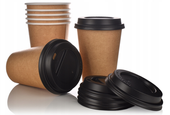 KUBEK DWUWARST.DO KAWY KRAFT/BIAŁY 16oz 4x25szt 400ml+WIECZKA CZARNE FI90 A100