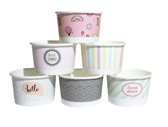 Miska pap. do lodów PASTELLE 130ml 25szt