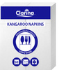 Serwetki gastronomiczne CLARINA kangurek biały 32x38cm 50szt