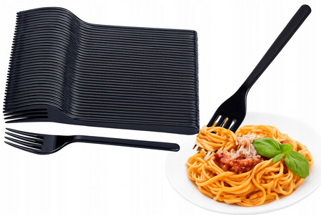 WIDELCE CZARNE WIELORAZOWE MOCNE PLASTIKOWE 50SZT