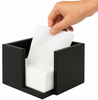 Dyspenser bambusowy czarny do serwetek 24x24cm podajnik serwetnik dozownik