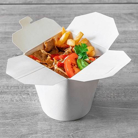 Kebab BOX biały Kubełek pojemnik food 1000ml 50szt