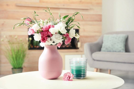 Bispol Świeca trójkolor w szkle LETNI PORANEK