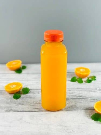 Butelka kwadratowa plastikowa 400 ml z nakrętką