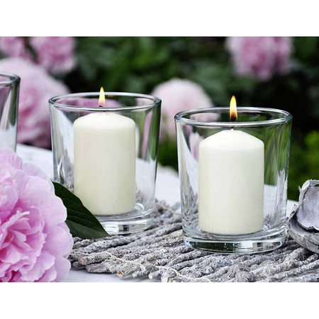 Świeca walec biała Bispol 12CM sw60/120