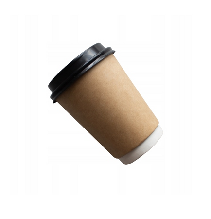 Wieczko do kubka papierowego CZARNE 300ml FI90 KAWA a100szt