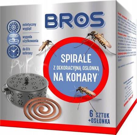 BROS SPIRALA NA KOMARY Z DEKORACYJNĄ OSŁONKĄ