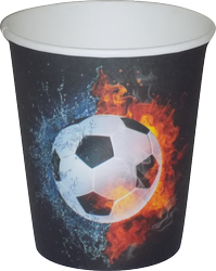 Kubek Kubeczki Papierowe PIŁKA NOŻNA 250ml 6szt