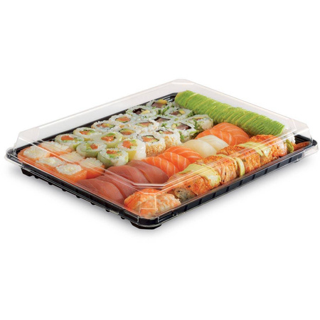 Pojemnik tacka do sushi czarna 255x185x45mm a50