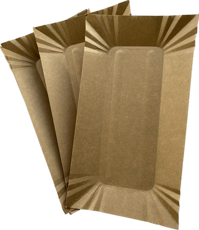 TACKI PAPIEROWE KRAFT JEDNORAZOWE ECO 14x20CM  100SZT
