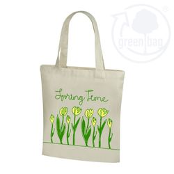 Torba ekologiczna bawełniana WIOSNA-SPRING TIME mocna wielorazowa 1szt