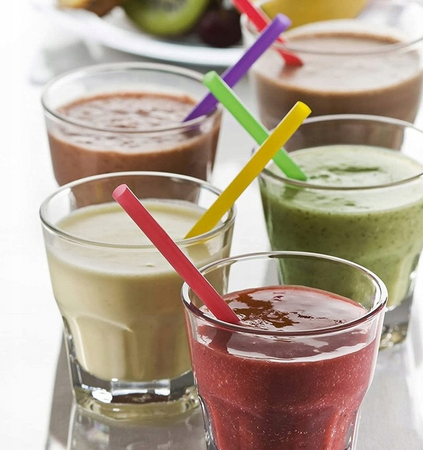 SŁOMKI PROSTE KOLOROWE PLASTIKOWE 15CM 500SZT