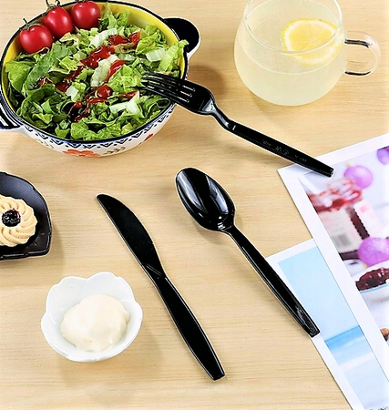 WIDELCE CZARNE WIELORAZOWE MOCNE PLASTIKOWE 50SZT