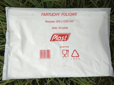 Fartuch foliowy jednorazowy ochronny LDPE 50 szt.