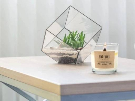 Świeca eko z drewnianym knotem LIŚĆ LAUROWY-JEŻYNA190G