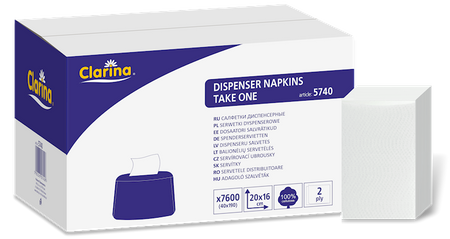 Serwetka gastronomiczna do dyspensera TAKE ONE 20x16cm a190szt