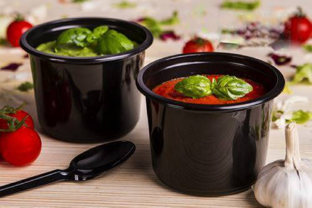 Miska czarna do zgrzewu bez uchwytu 500ml a50szt