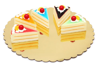 PODKŁAD POD TORT OKRĄGŁY FALBANKA ZŁOTO-CZARNY fi28cm a1szt