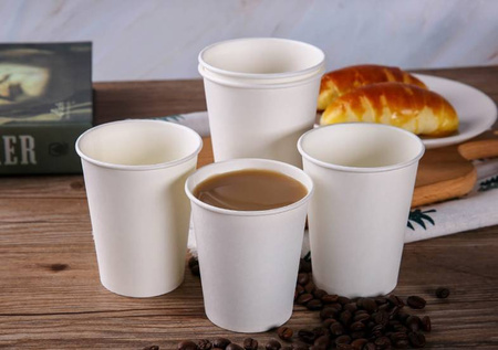 KUBEK DO KAWY PAPIEROWY BIAŁY 180ML 100SZT