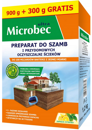 BIO MICROBEC Ultra 10 x MOCNIEJSZY BAKTERIE 1,2 kg