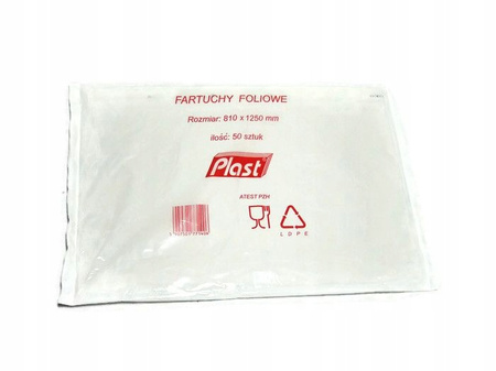 Fartuch foliowy jednorazowy ochronny LDPE 50 szt.