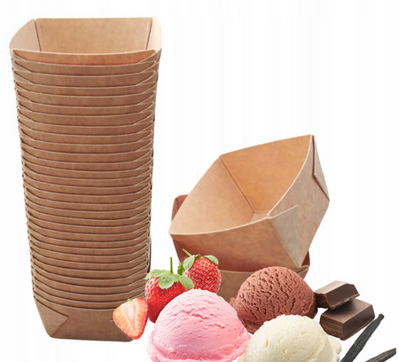 TACKA/MISECZKA PAPIEROWA KRAFT 130ML 50SZT