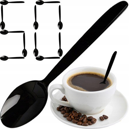 ŁYŻECZKI CZARNE WIELORAZOWE MOCNE 50SZT